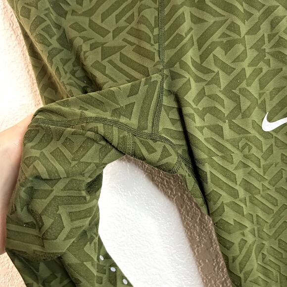 Nike Power Epic Lux Tights Leggings Womens Size Small Legion Green Textured Run - Picture 6 of 8